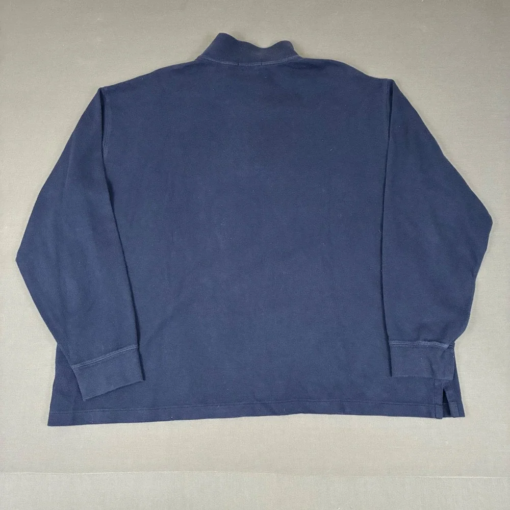 Polo Ralph Lauren Estate Rib Quarter Zip Sweater Men's 2XB Navy Blue Flesh Pony